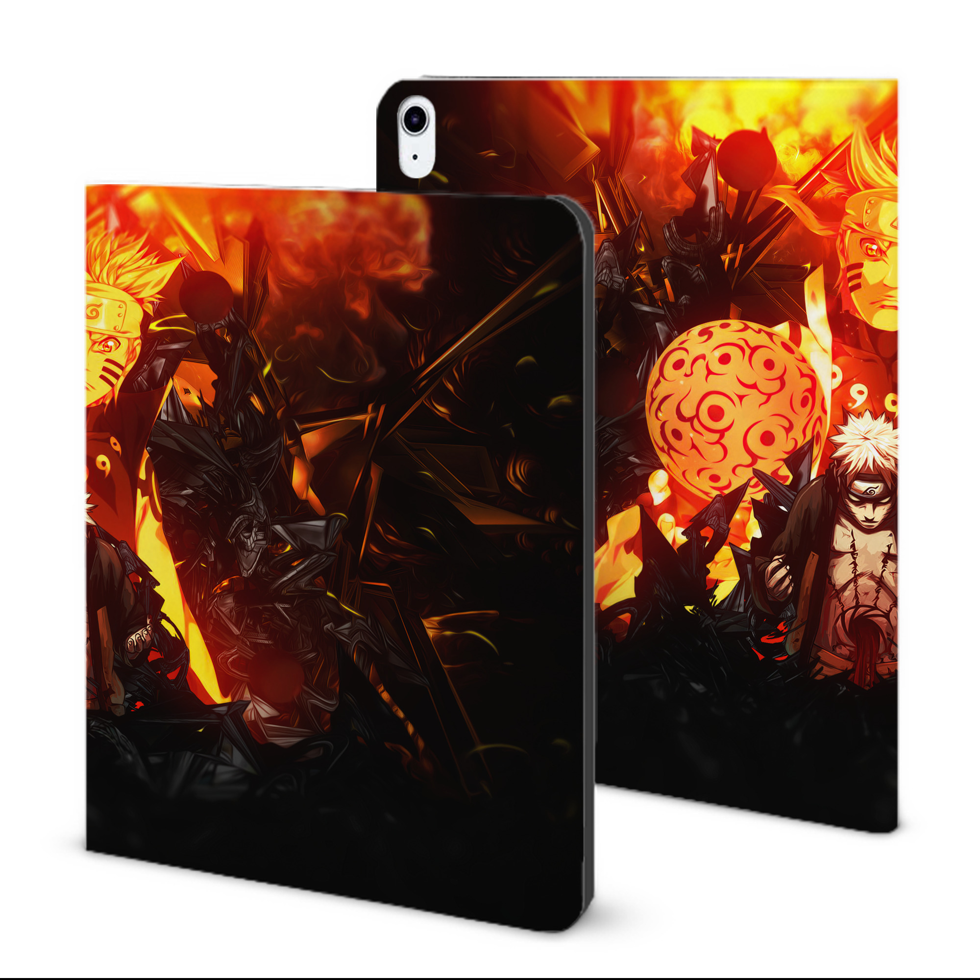 （画像用） NARUTO -ナルト- NARUTO -ナルト- 疾風伝 IPad ケース ブック型 PUレザー TPU 耐衝撃 軽量 薄型 ペン収納なし 全面保護 IPad 各モデル対応